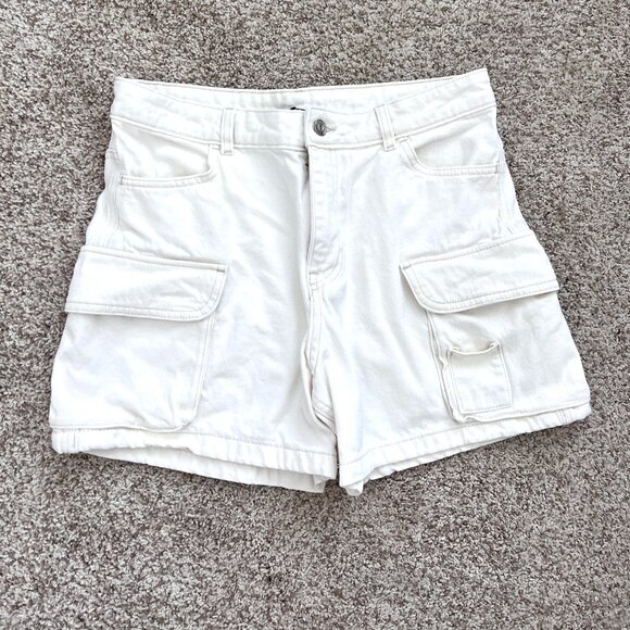 H & M Cargo Short - White - Cotton - Size 6 - Picture 2 of 6
